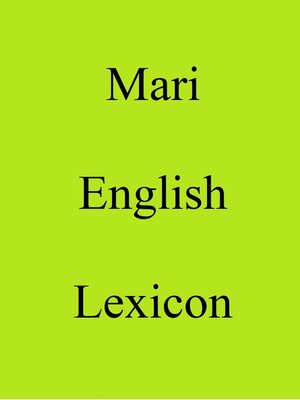cover image of Mari English Lexicon